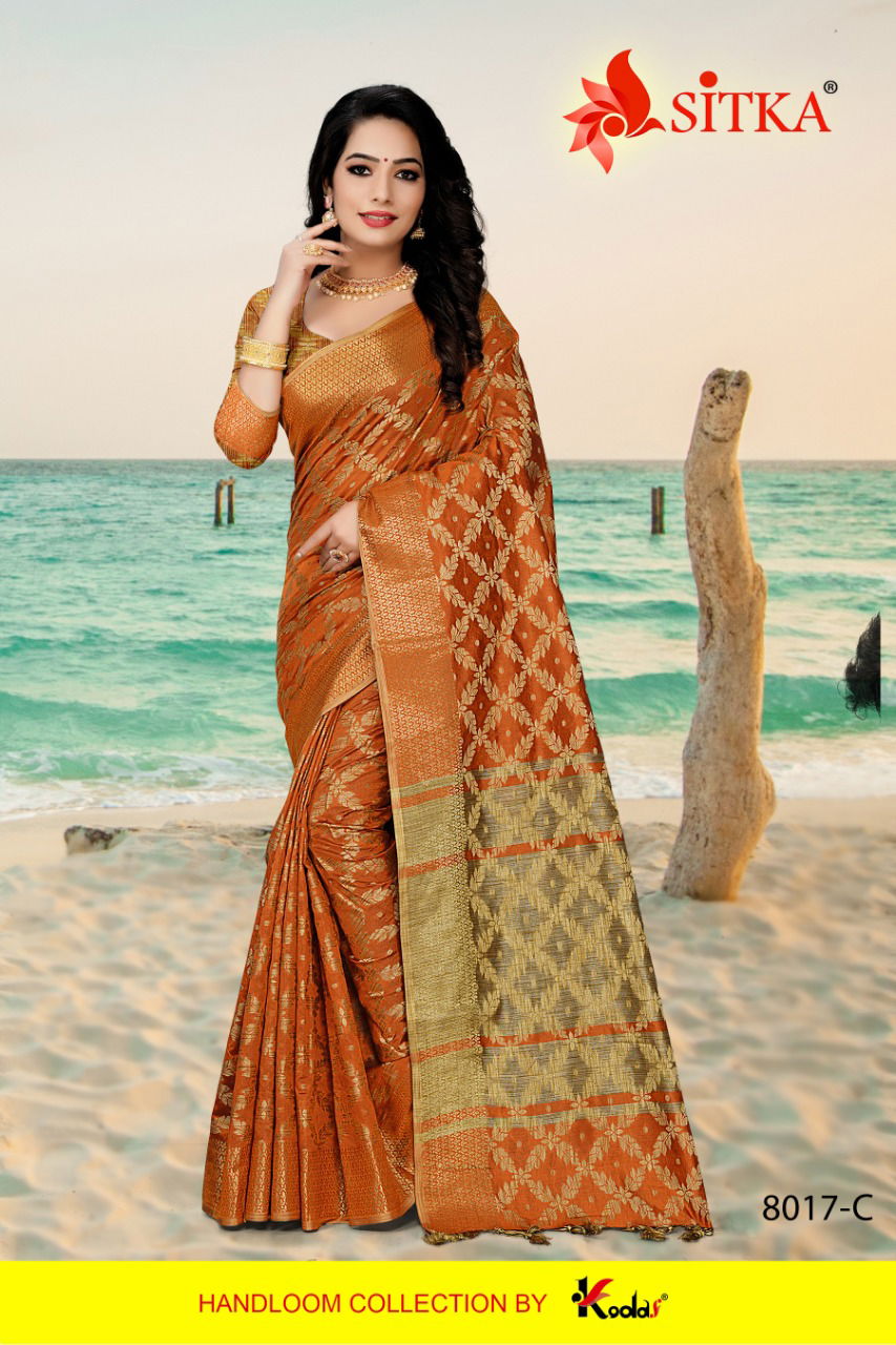Break Fast 8017 Jacquard Silk Designer Saree